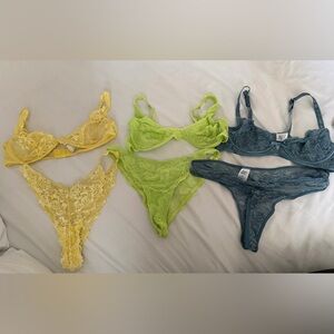 3 Tiger mist bra and panties set size large